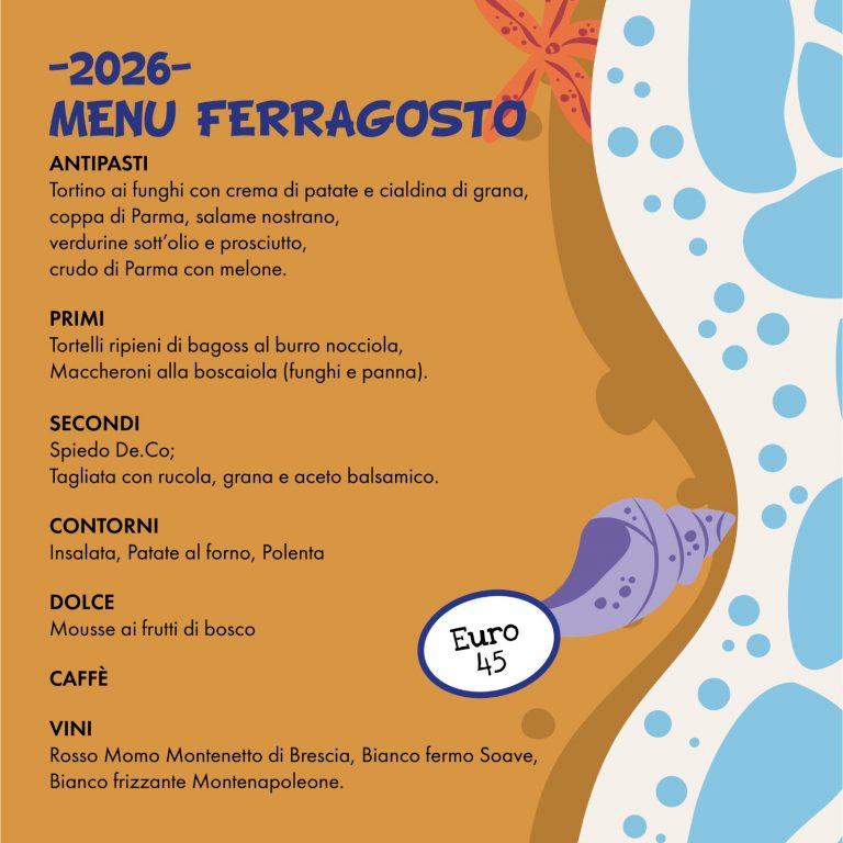 Menu Ferragosto 2026